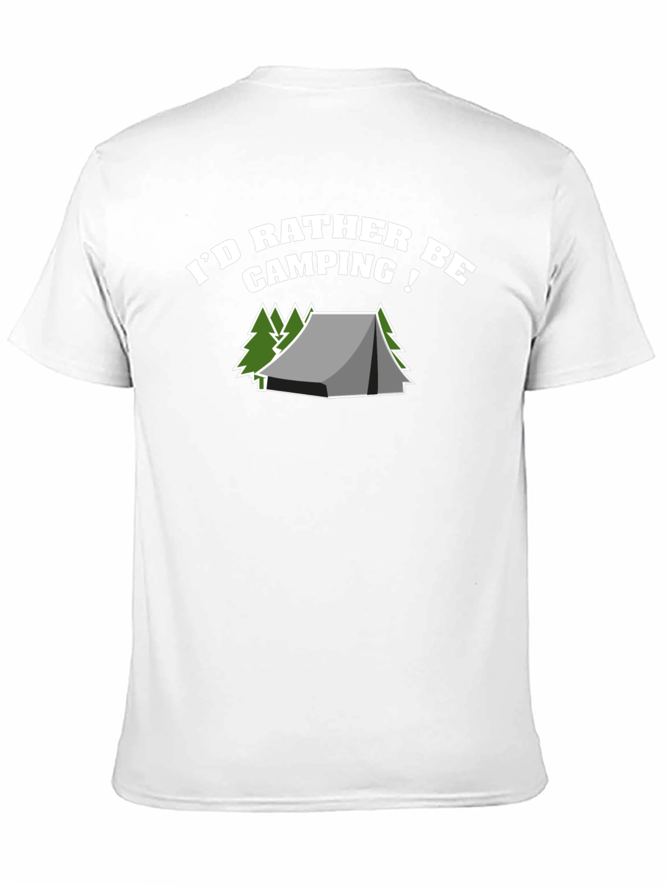 Camping T-Shirt: Id Rather Be Camping! Black Tee