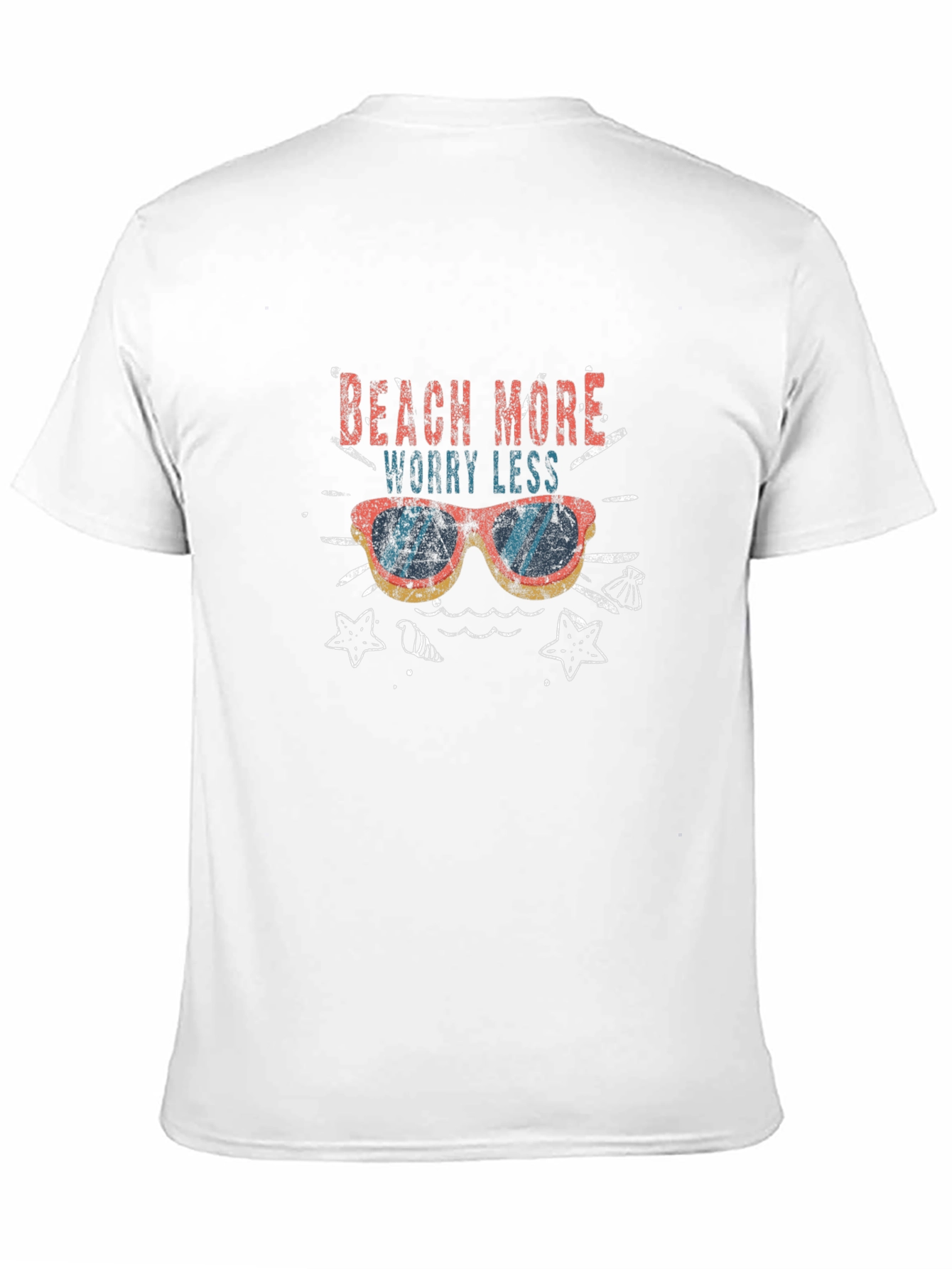 Beach More Worry Less Graphic T-Shirt