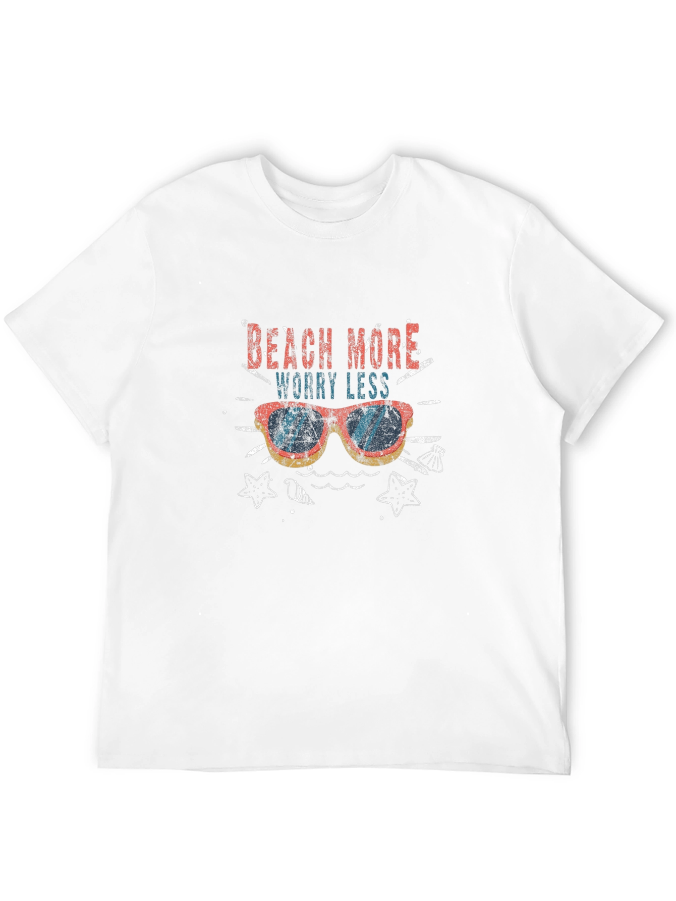 Beach More Worry Less Graphic T-Shirt