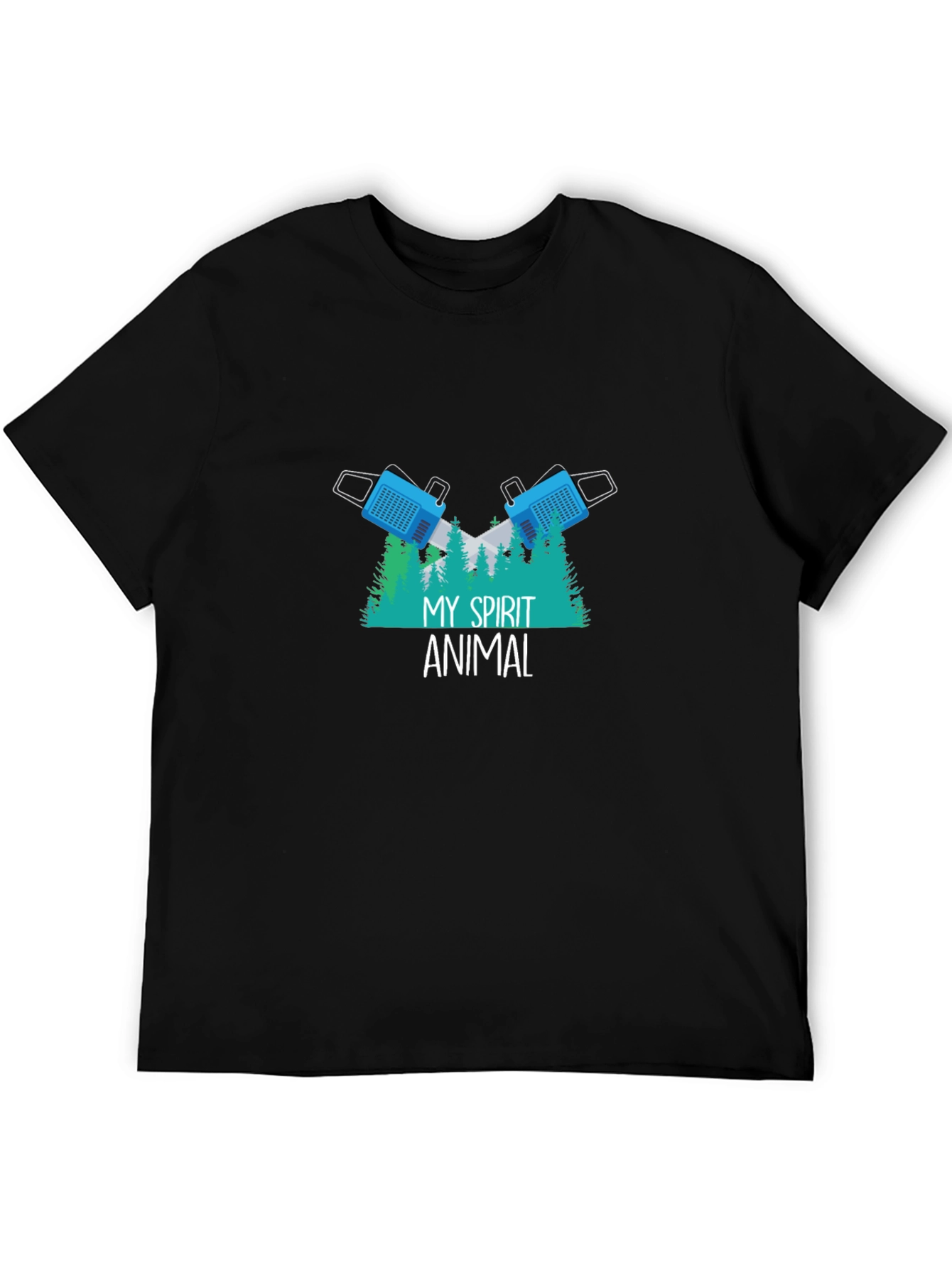 My Spirit Animal Lumberjack Chainsaw Graphic T-Shirt