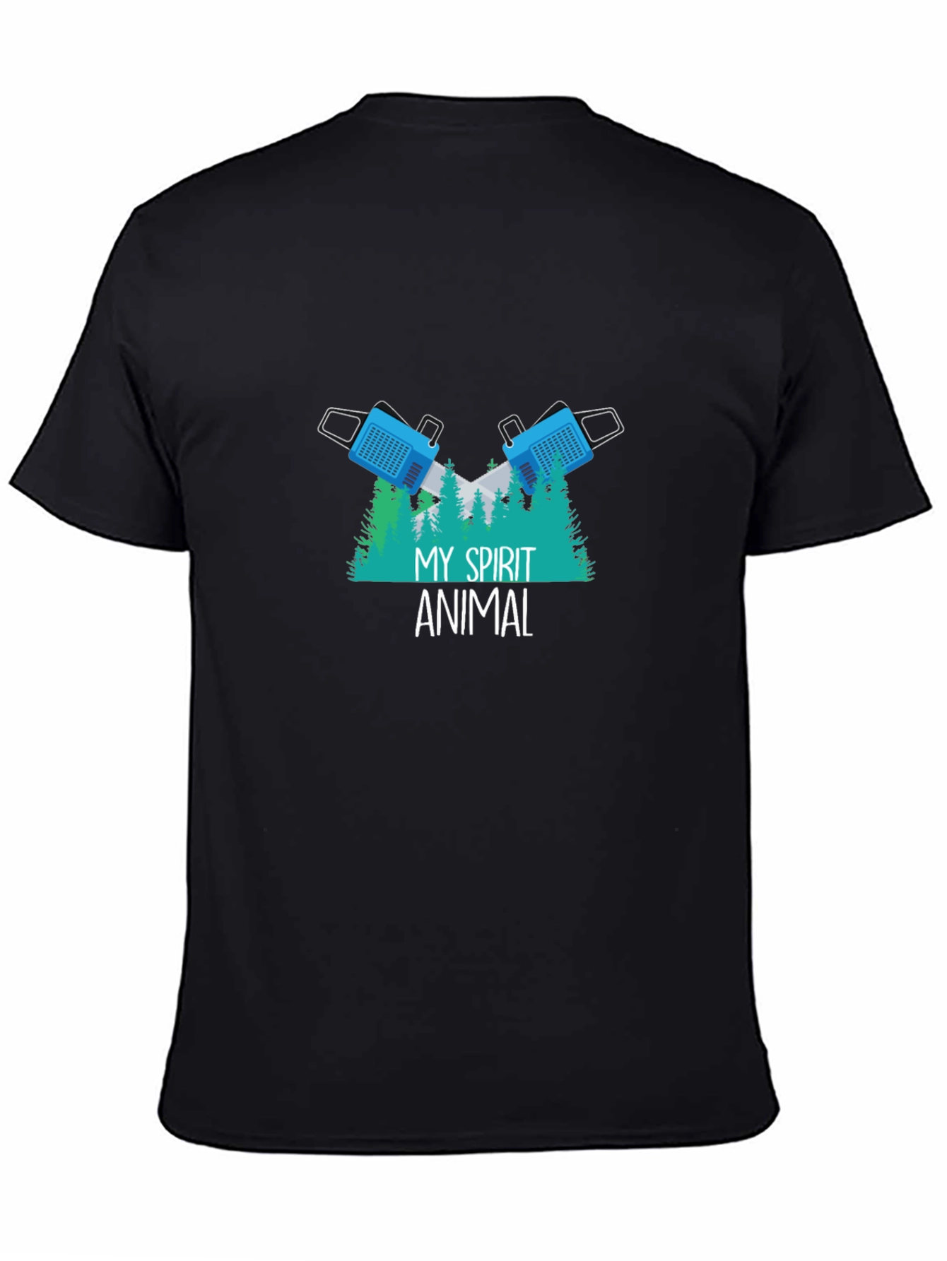 My Spirit Animal Lumberjack Chainsaw Graphic T-Shirt