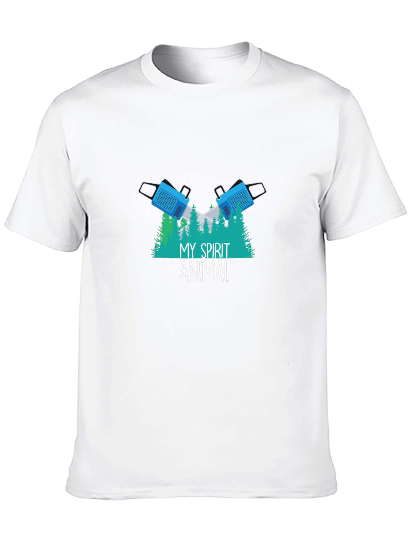 My Spirit Animal Lumberjack Chainsaw Graphic T-Shirt
