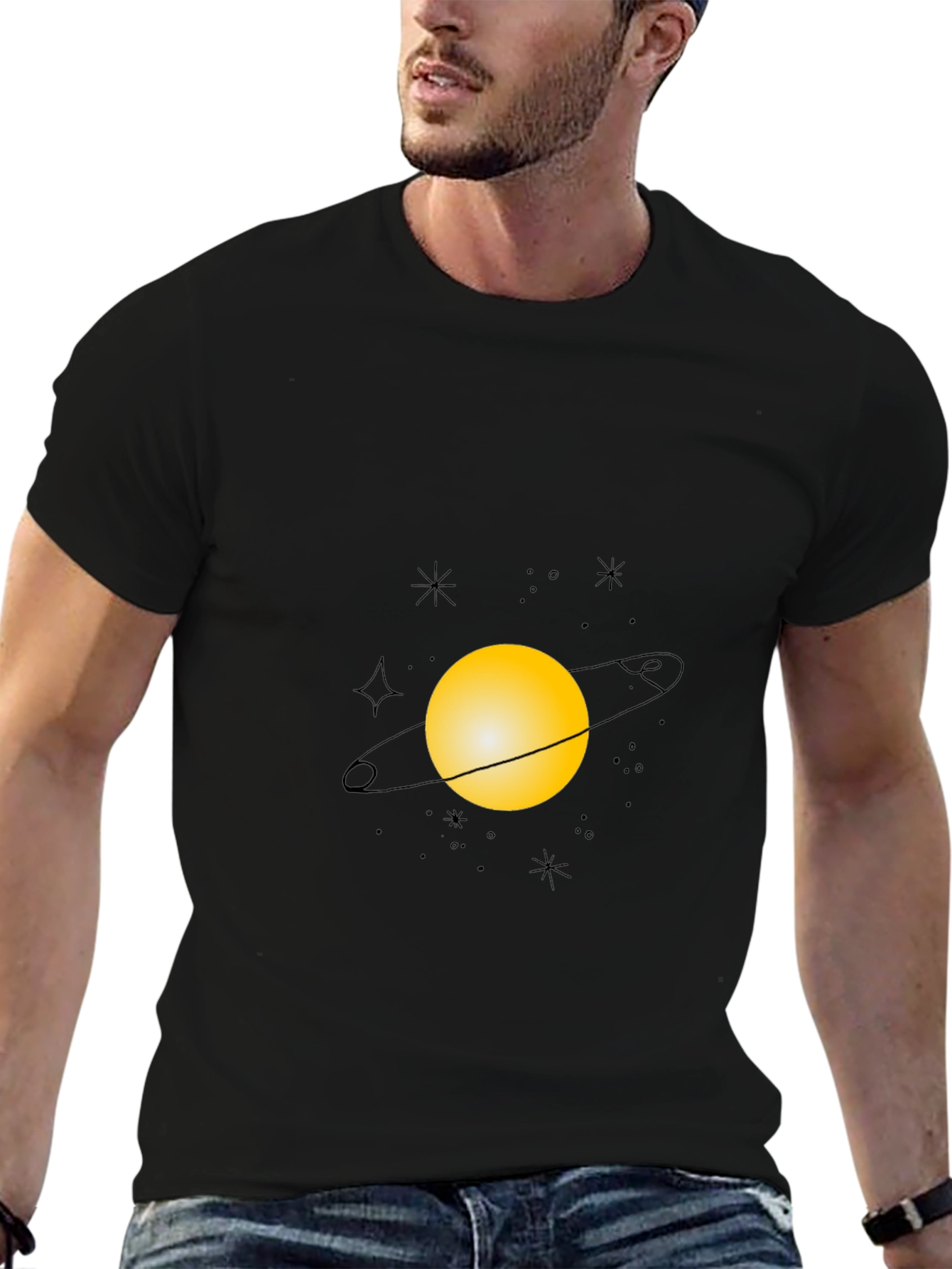 Planet Graphic Black T-Shirt