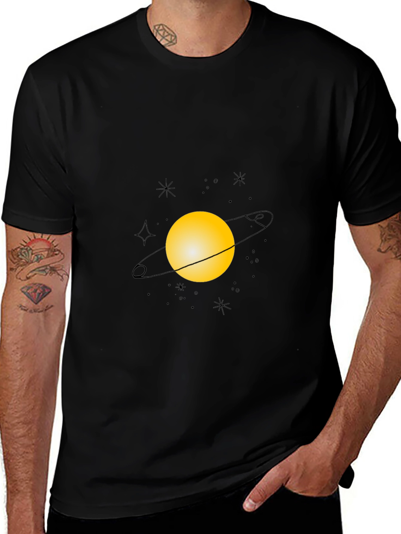 Planet Graphic Black T-Shirt