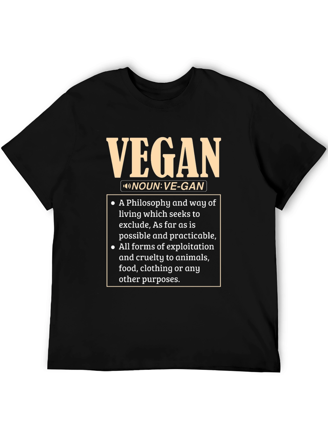 Vegan Definition T-Shirt - Ethical Lifestyle Tee