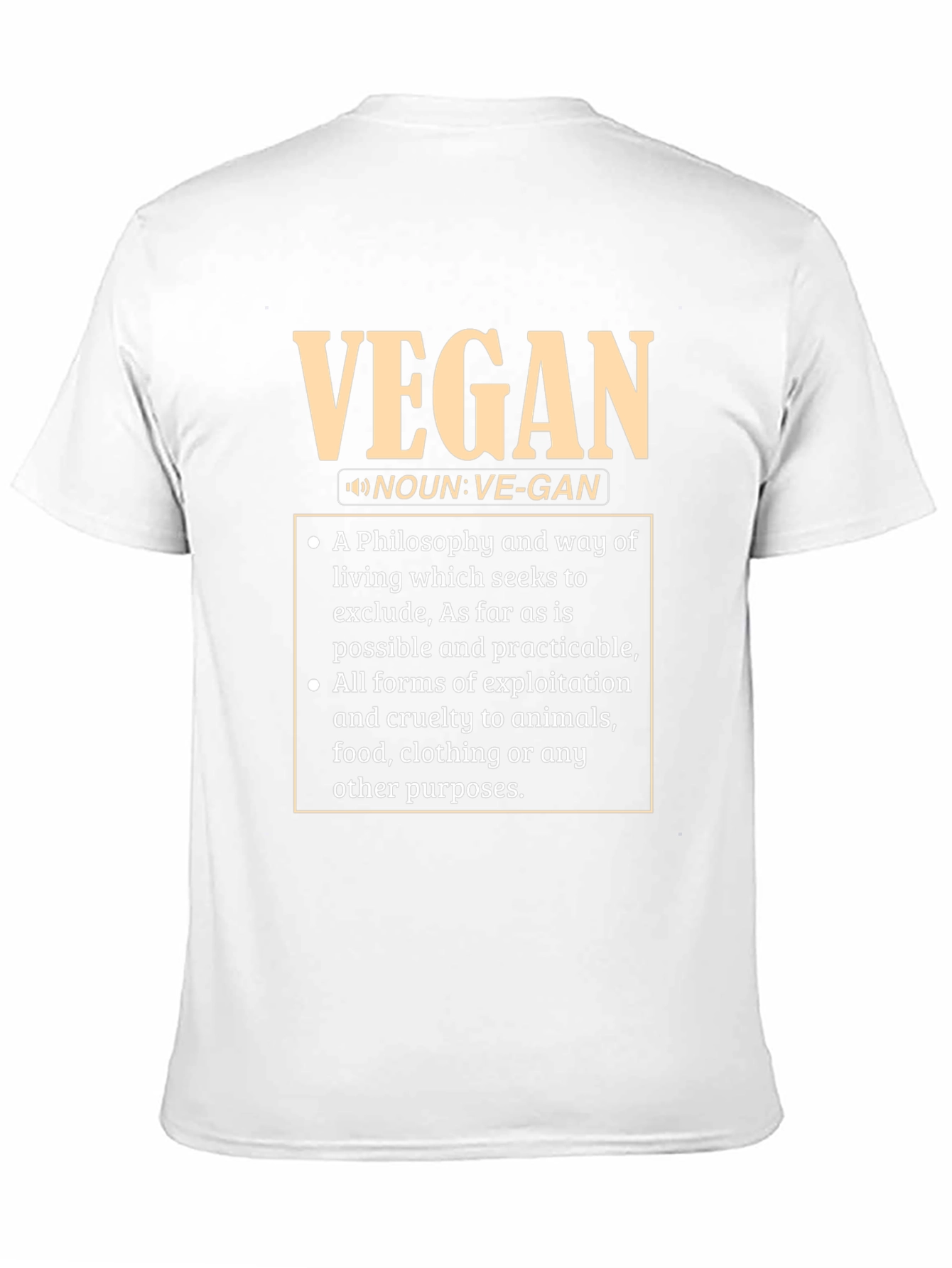 Vegan Definition T-Shirt - Ethical Lifestyle Tee