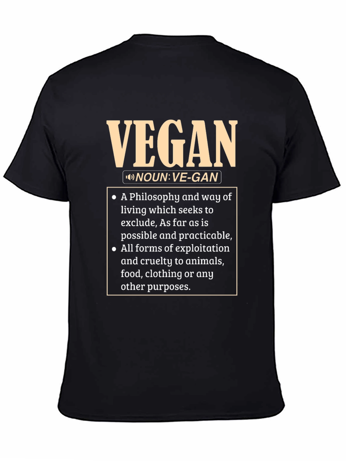 Vegan Definition T-Shirt - Ethical Lifestyle Tee