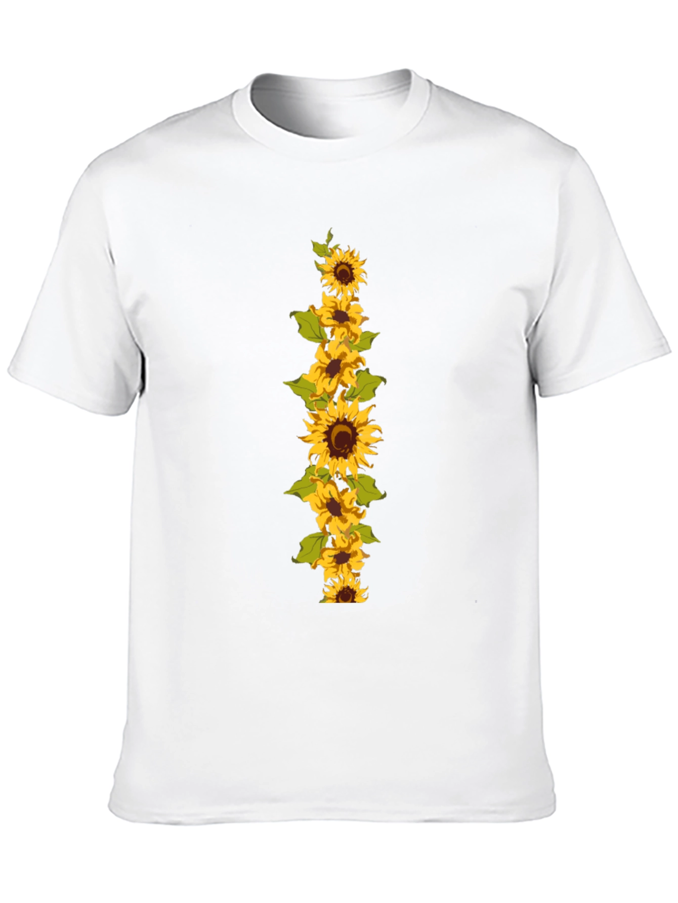 Sunflower Graphic Tee - Black Cotton Casual T-Shirt