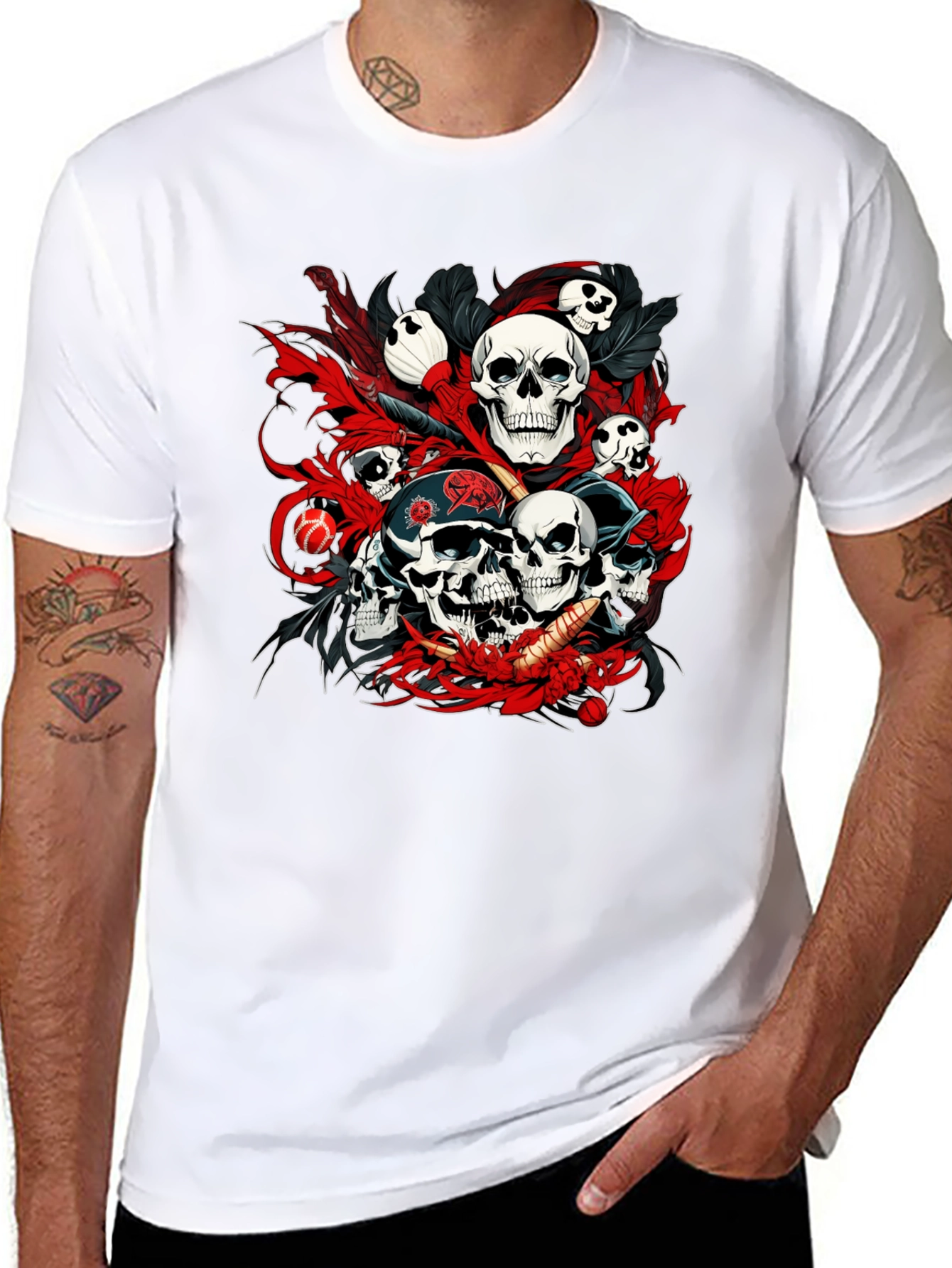 Skull Graphic T-Shirt - Edgy Style