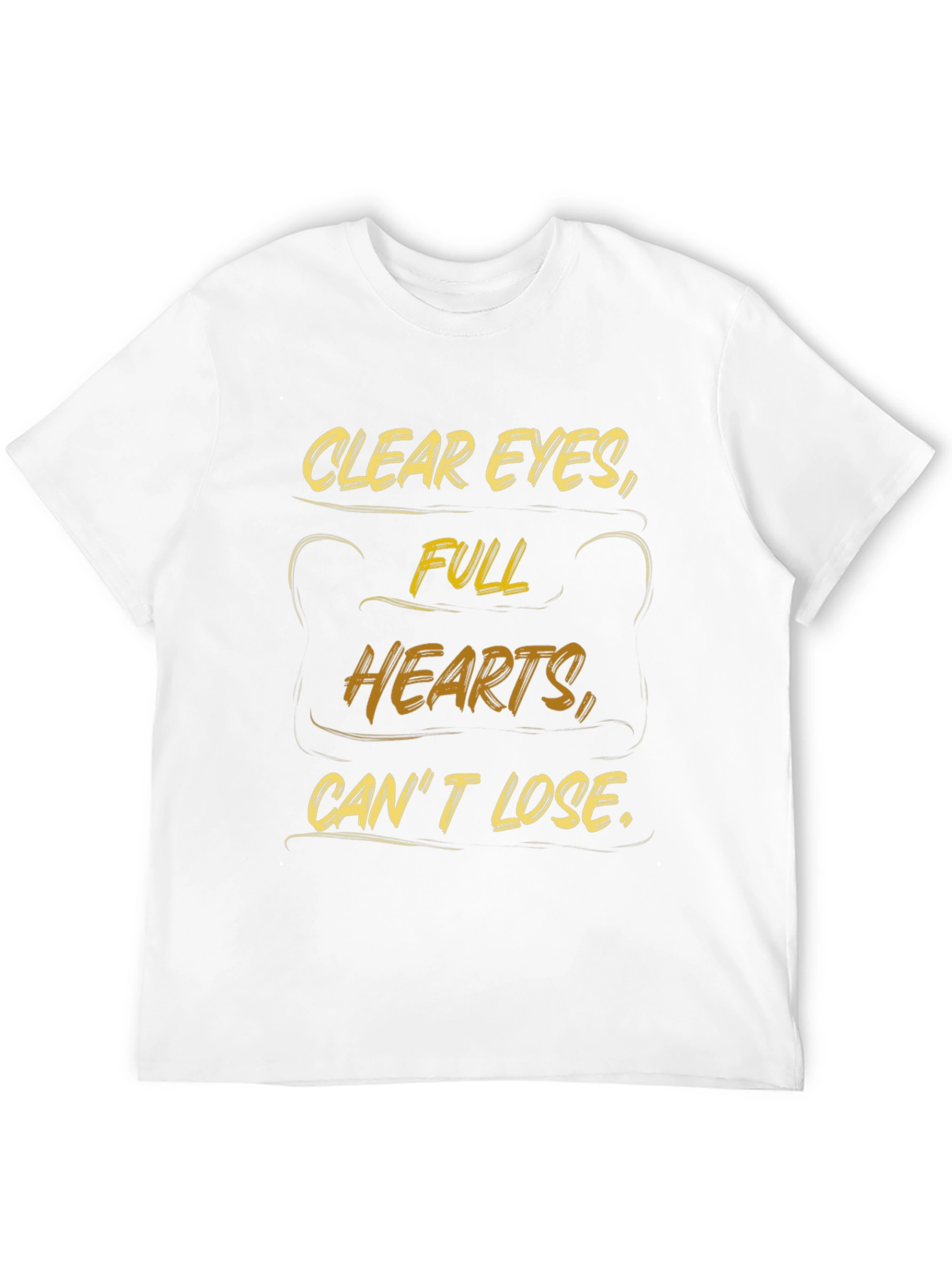 Inspirational Black T-Shirt: Clear Eyes Full Hearts