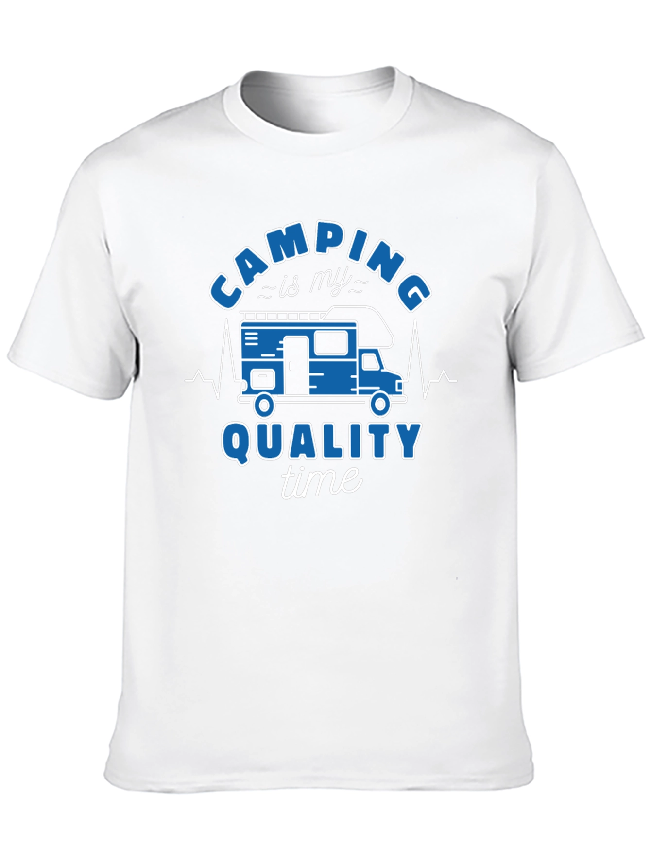 Camping Quality Time Graphic Tee - Black Cotton Shirt