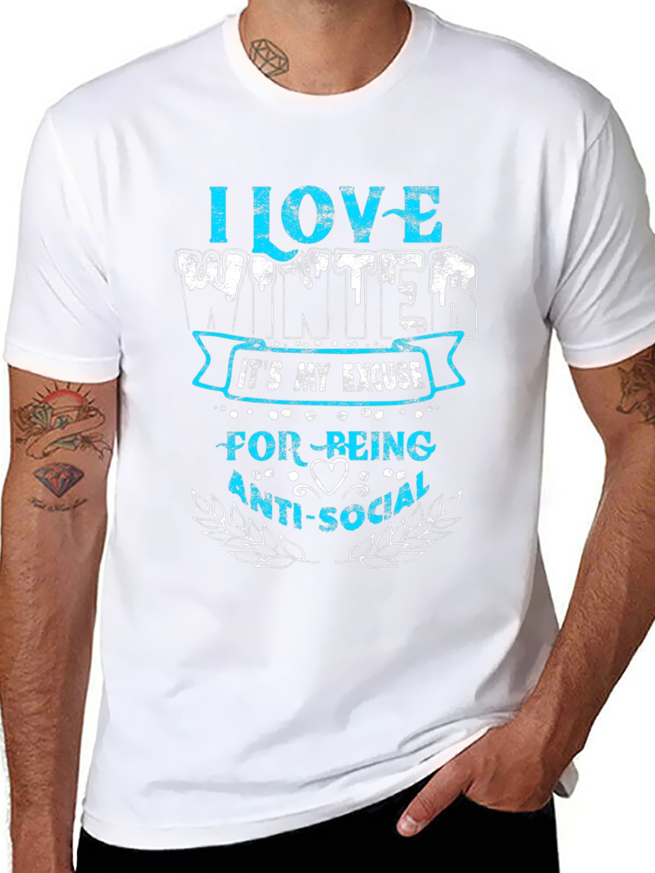 I Love Winter Anti-Social T-Shirt