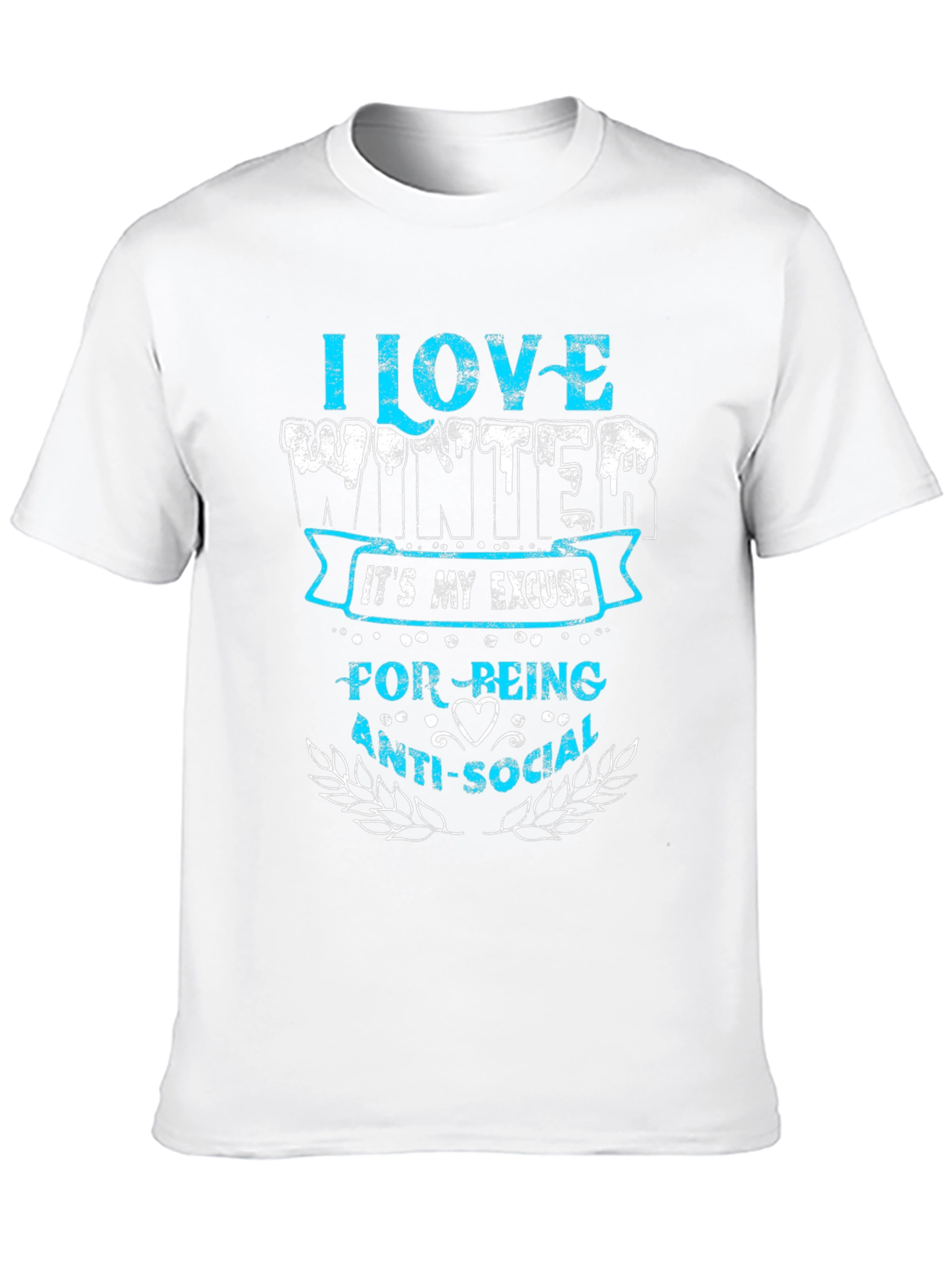 I Love Winter Anti-Social T-Shirt