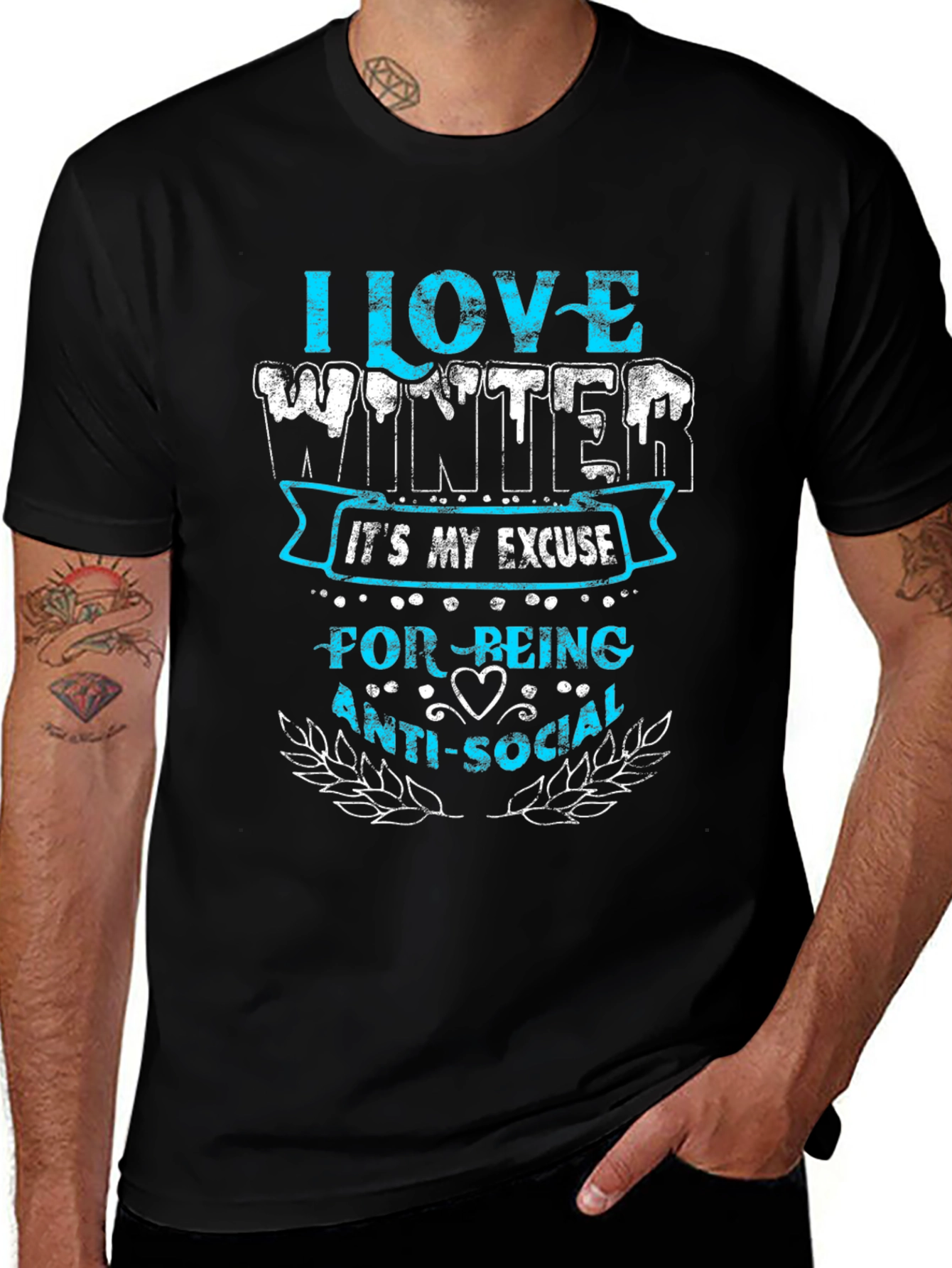 I Love Winter Anti-Social T-Shirt