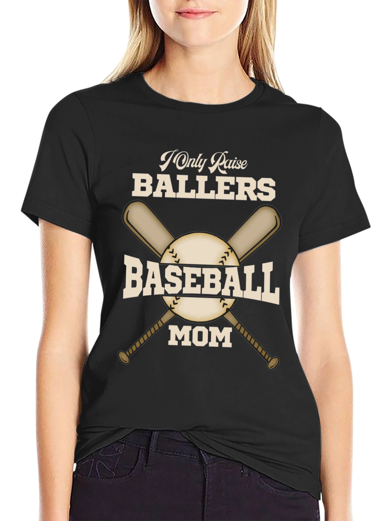 Baseball Mom T-Shirt - Raise Ballers