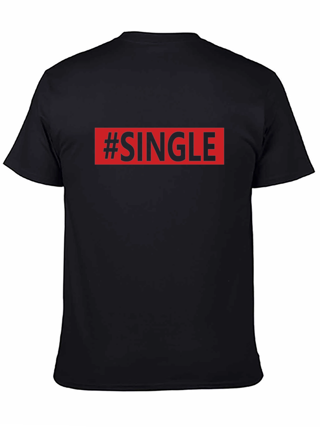 #Single Graphic Print Crew Neck T-Shirt