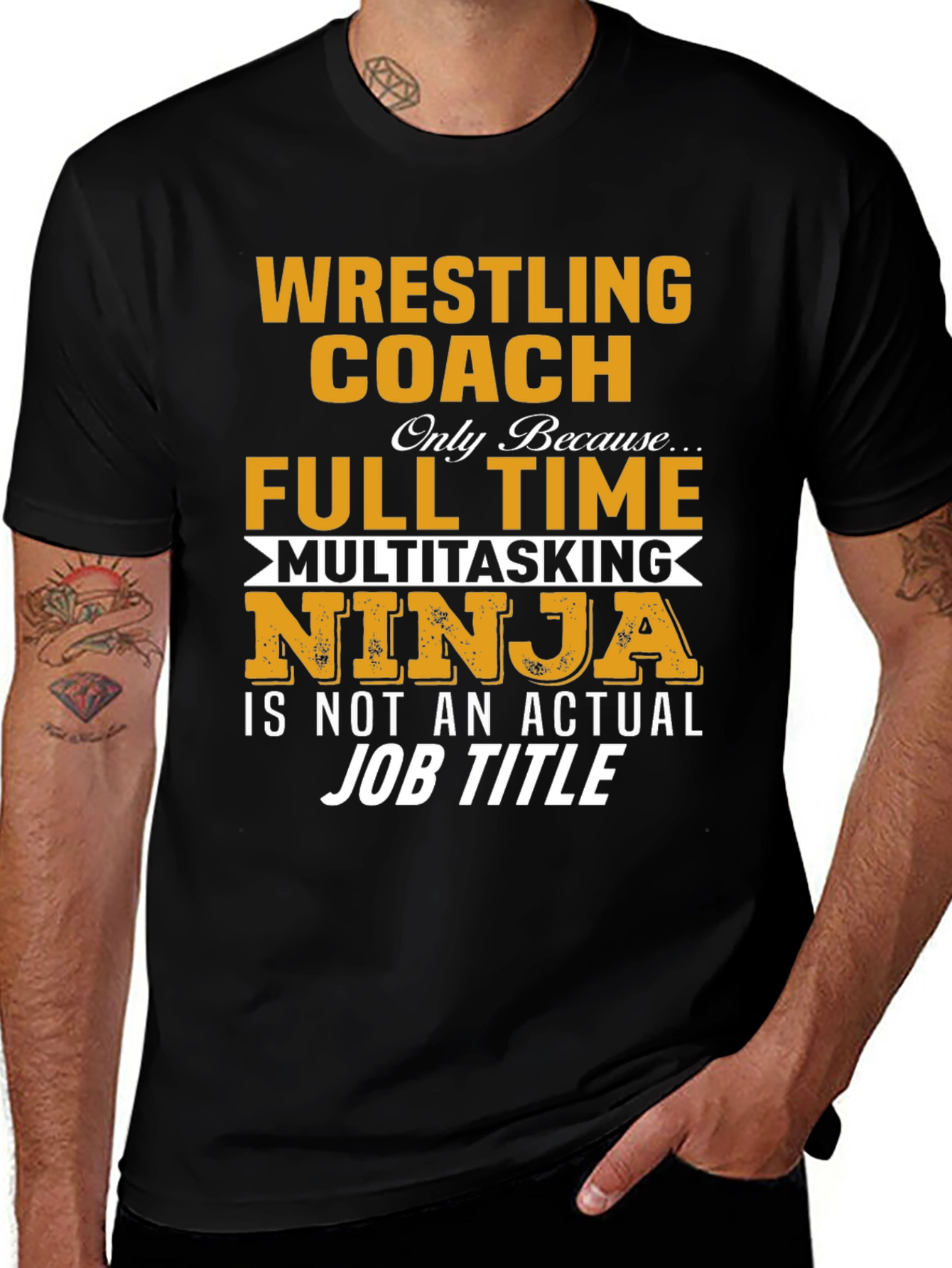 Wrestling Coach Multitasking Ninja T-Shirt