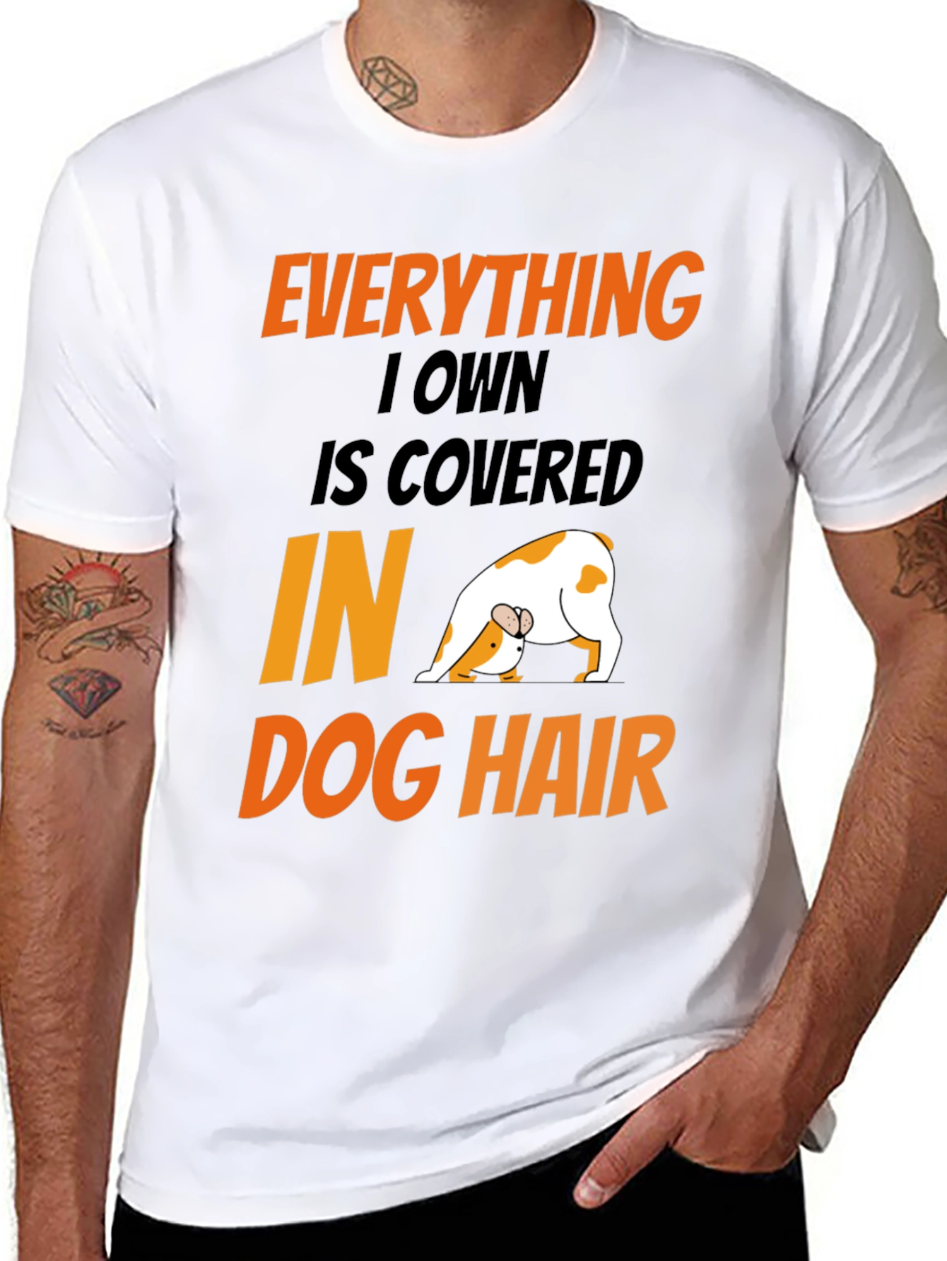 Dog Hair T-Shirt: Funny Dog Lover Tee
